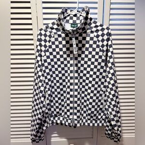 Fore All Checkered Zip-Up Track Jacket NWT